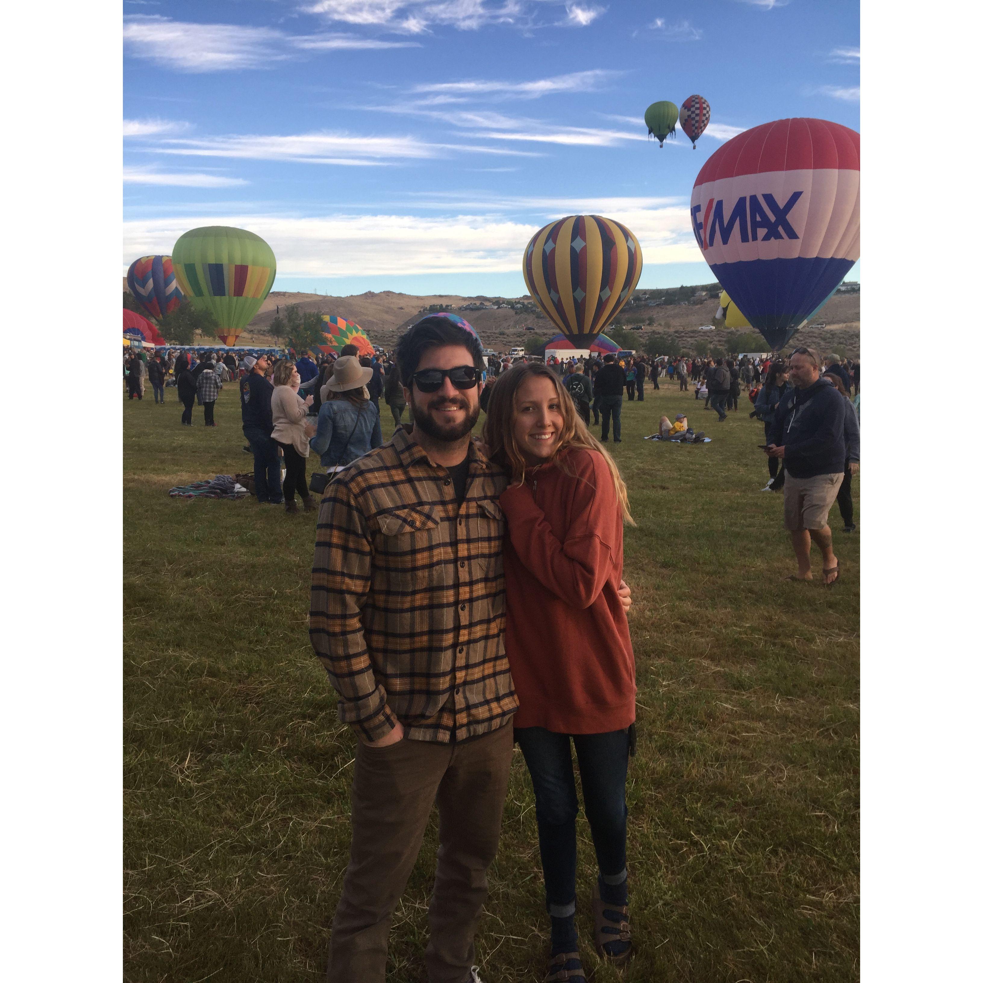 Us at the Reno Balloon Races in 2018.
