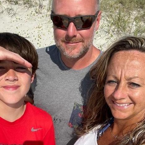 This was right after we got engaged on the beach on July 4, 2021 Wrightsville, NC with our best friends, Alicia and Joe.