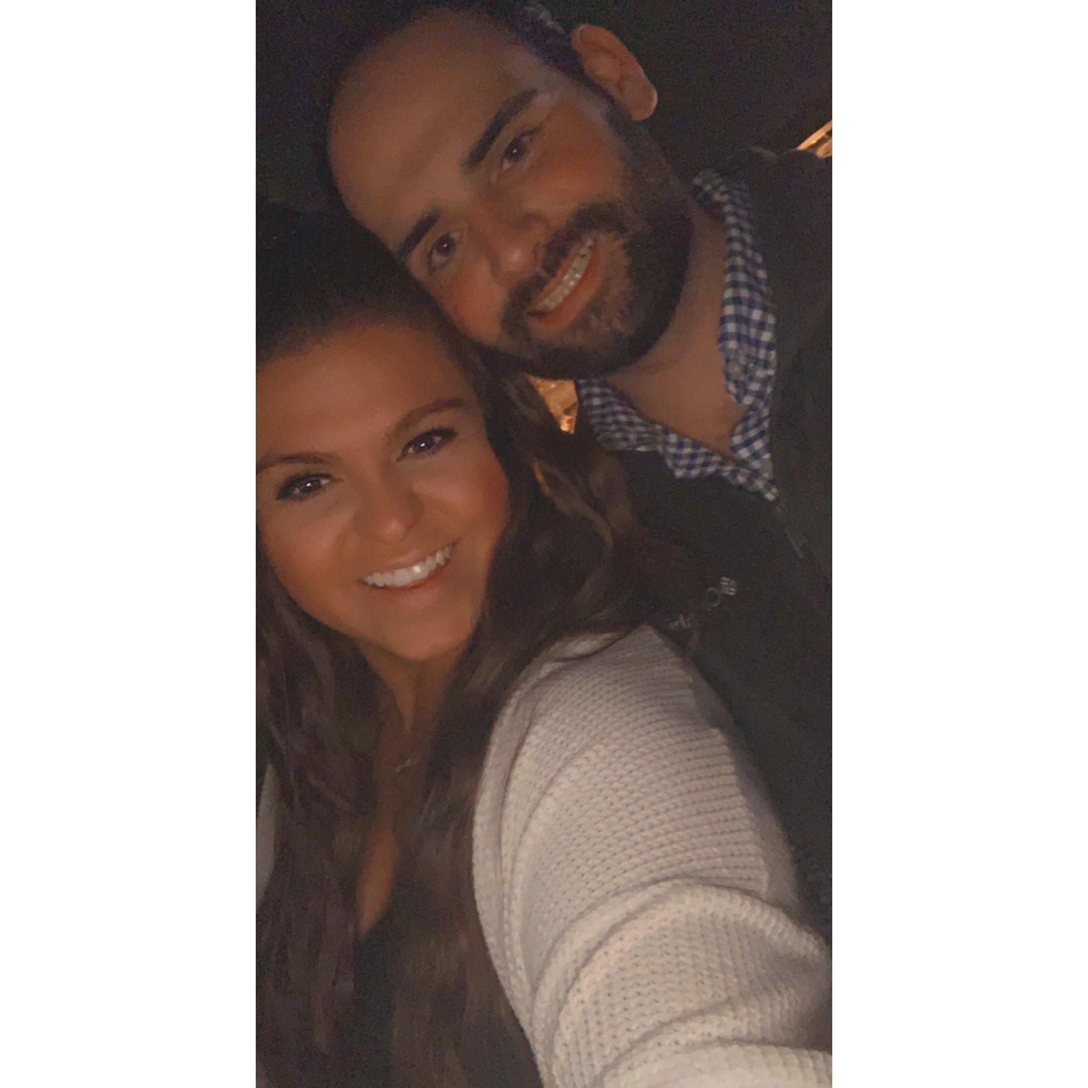 Our first photo together on a date in Downtown Alpharetta.