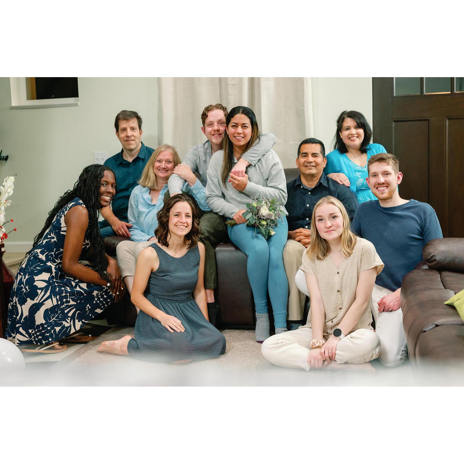 The family surprise on engagement day