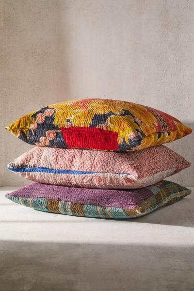 Urban Renewal One-Of-A-Kind Kantha Throw Pillow