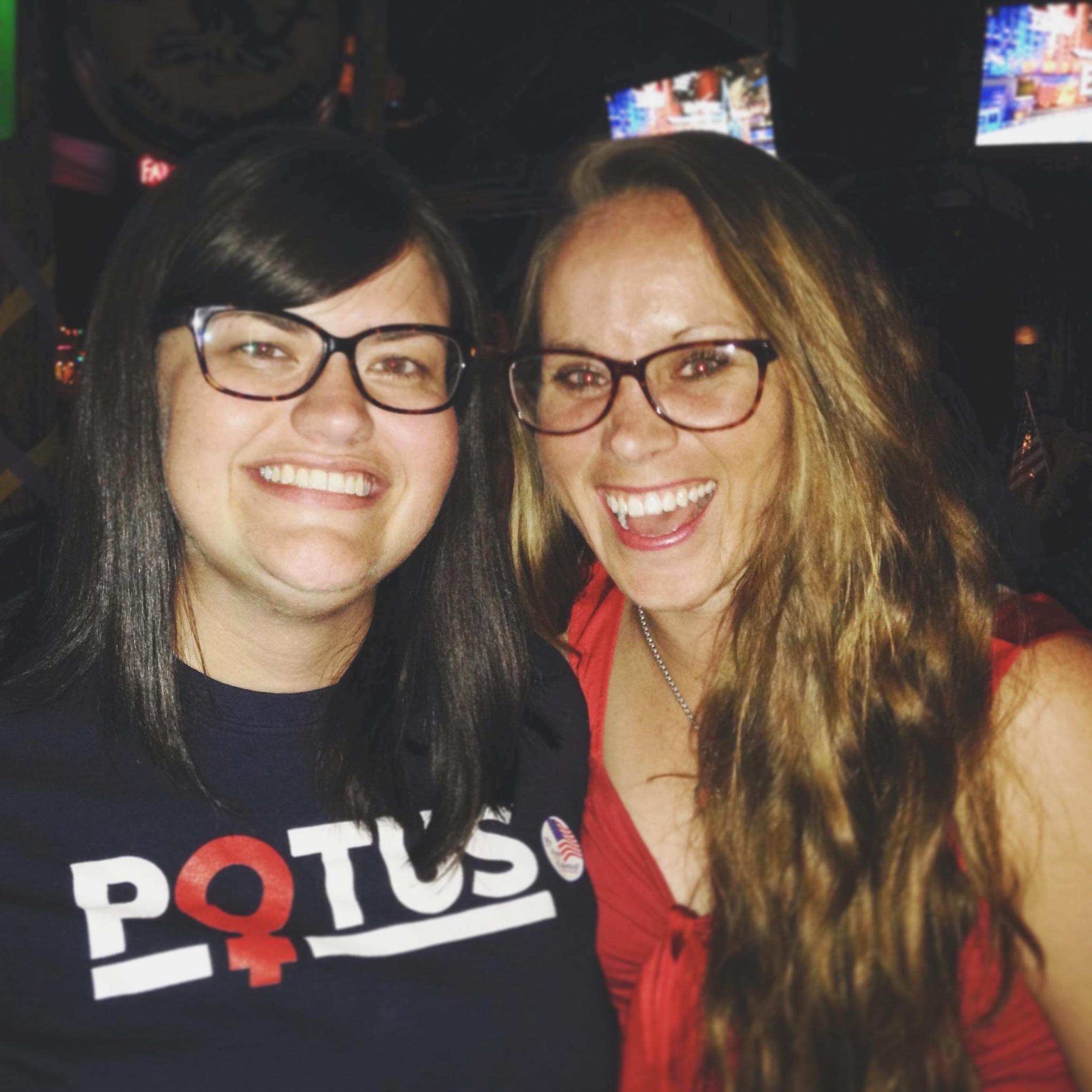 Here's our first official picture together. This was on the night of the 2016 election. Needless to say, it was certainly a bonding experience.
