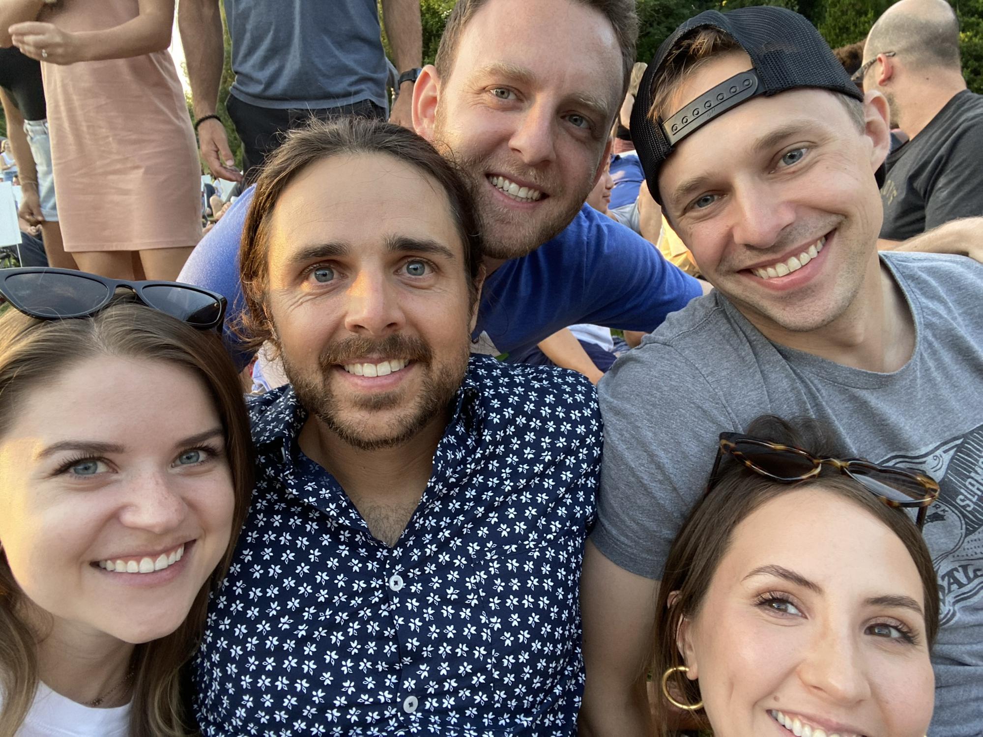 A summer concert at the zoo with their groomsmen Clay & David and Clay’s girlfriend Lauren