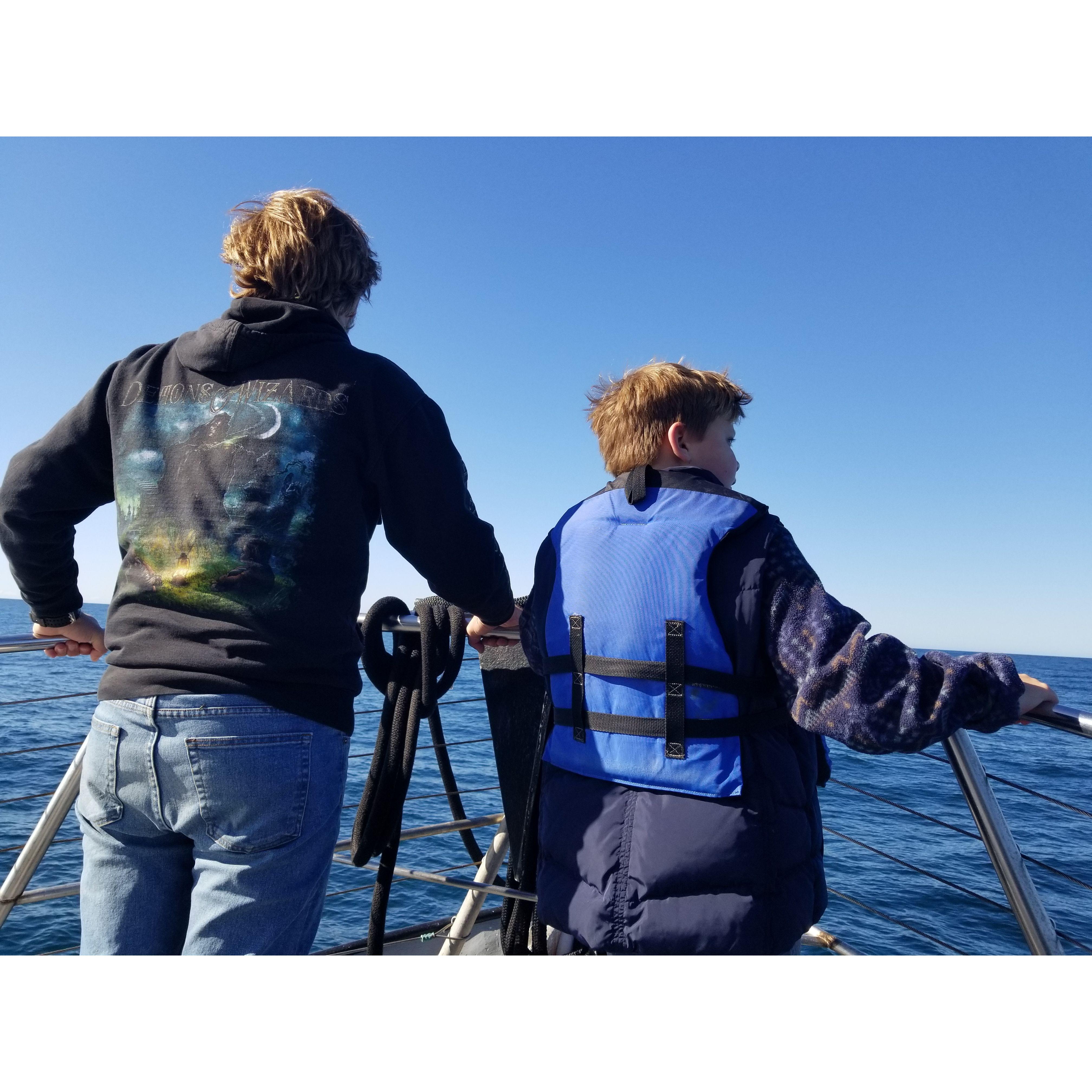 Whale watching in Morro Bay for Bryan's 37th birthday.