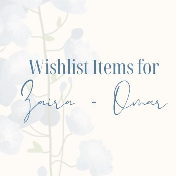 Wishlist items for the couple