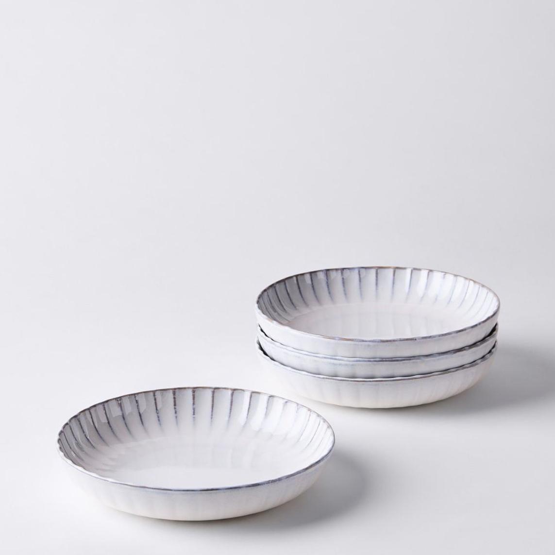 Serax Inku Scalloped Ceramic Pasta Bowls Set of 4 | Food 52
