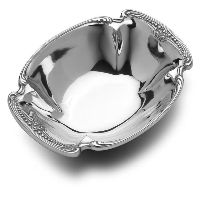 Wilton Armetale Belle Mont Oval Serving Bowl, 1.75 -Quart, Silver