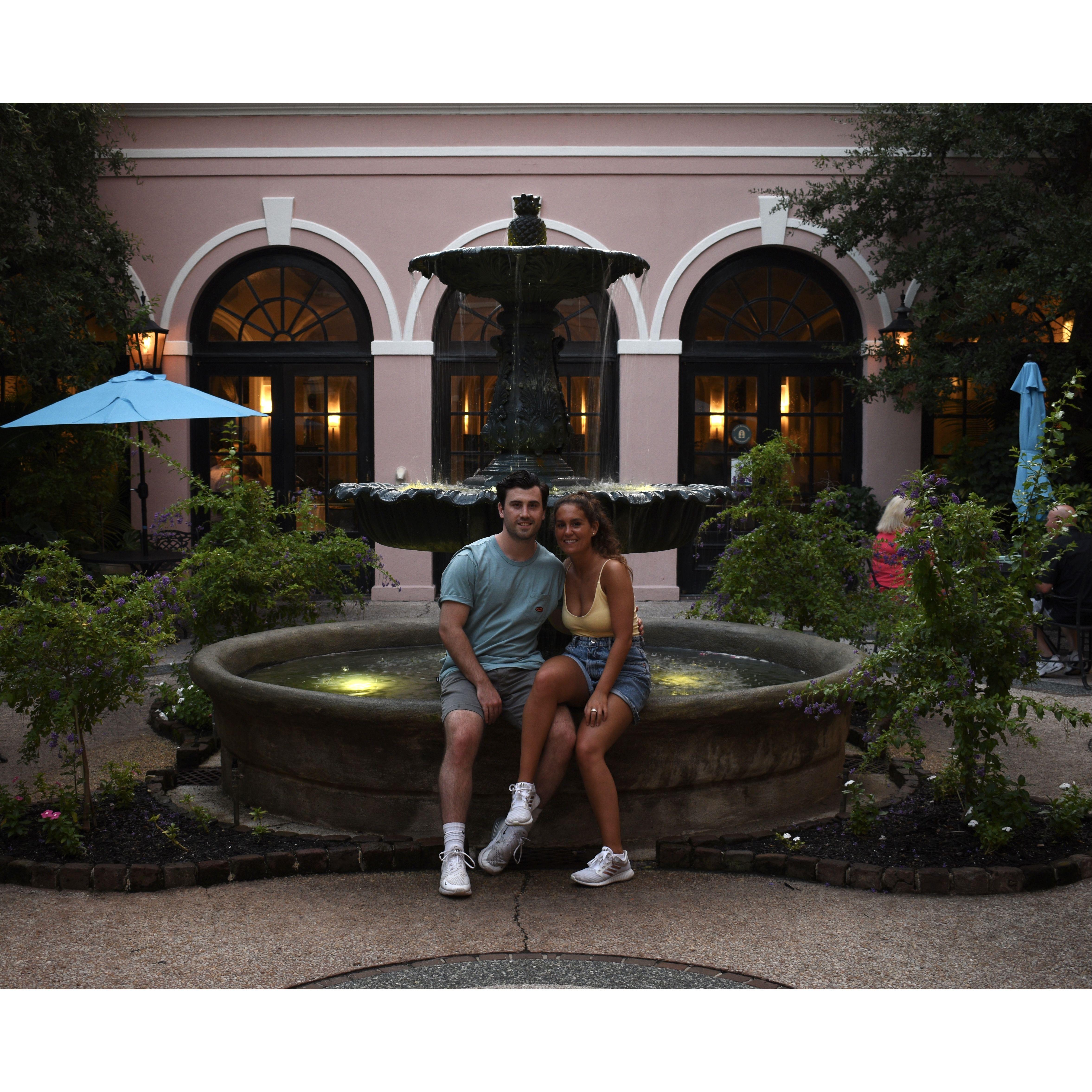 Celebrations in Charleston, the first of many travels together.