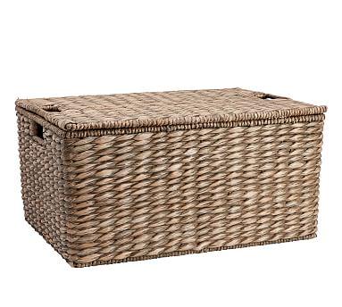 Charleston Basket Lidded, Large - Gray