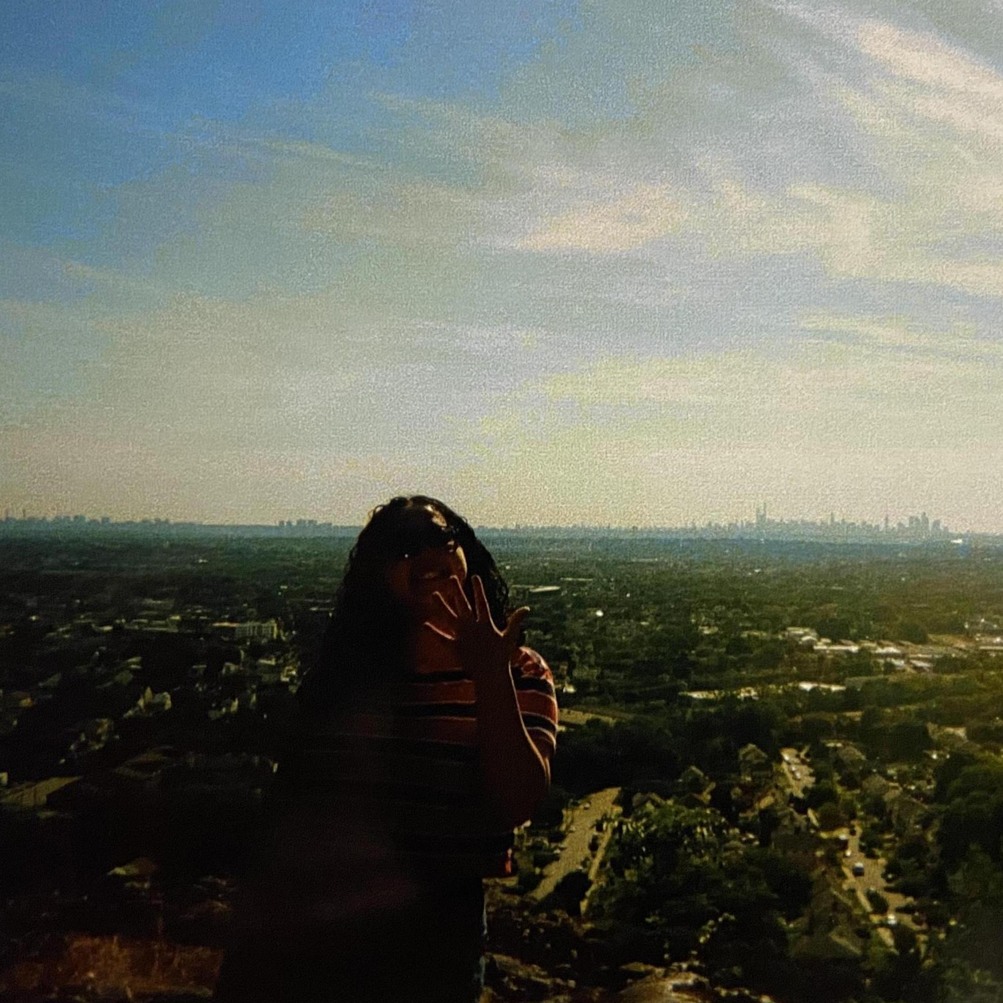 After I said yes showing off my ring with the same view!