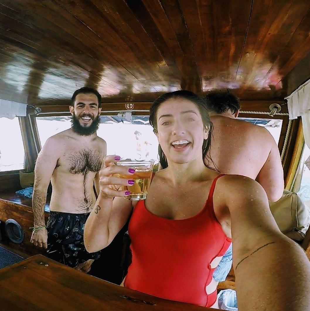During our boat adventure in Greece