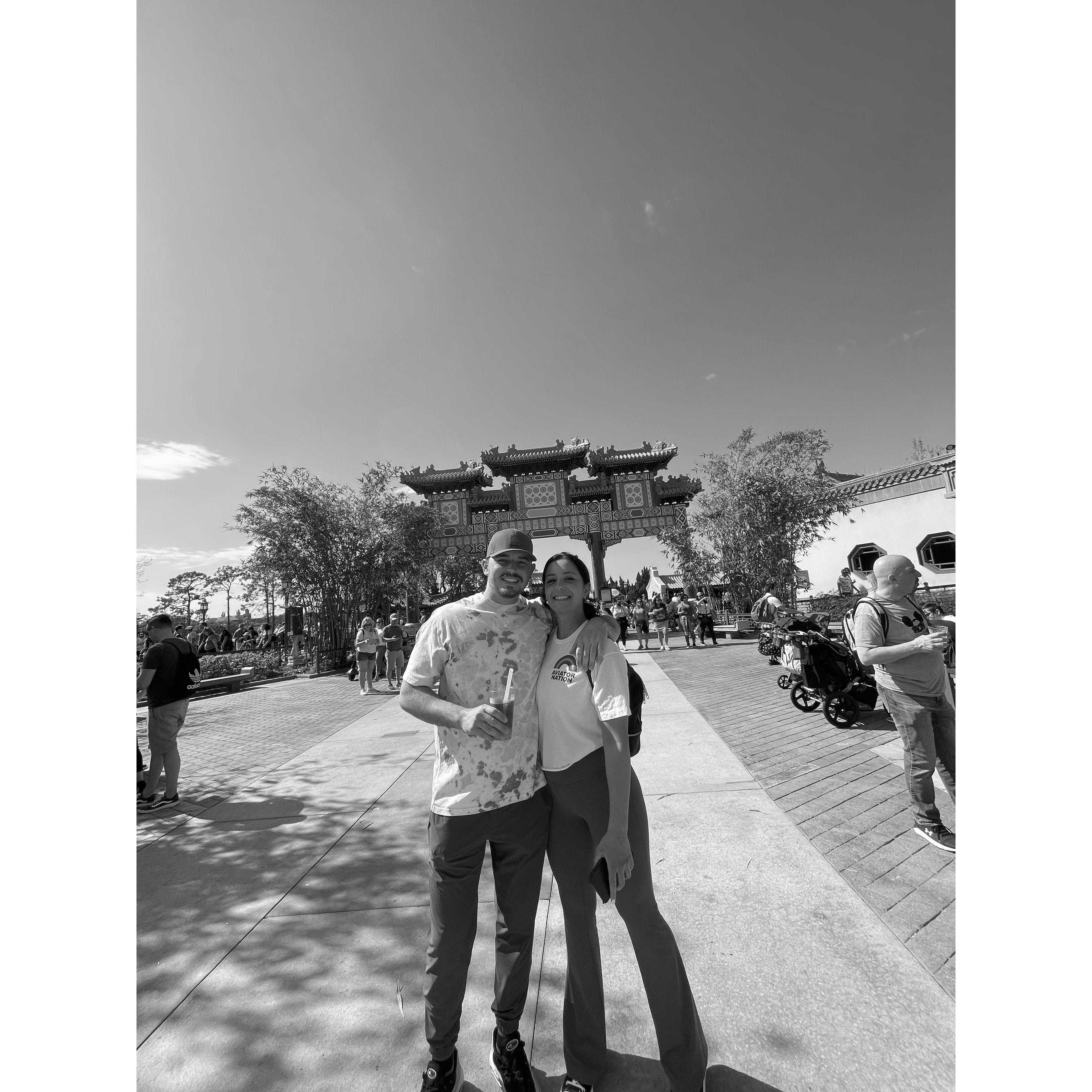 Drinking around the world in Epcot.