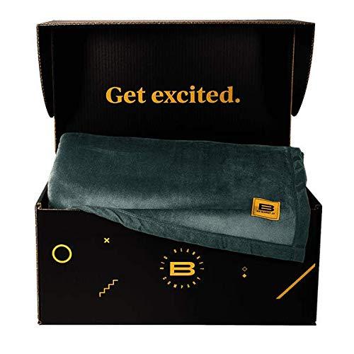 Big Blanket Co Extra Large Throw Blanket | Original Stretch 10' x 10' | Cozy, Silky Smooth and Soft Perfect for Summer, Camping, Movie Nights | Machine Washable & Temperature Regulating (Smoke Grey)