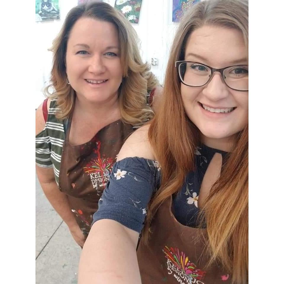 Mother Daughter Painting night at Kelly Jo Studios