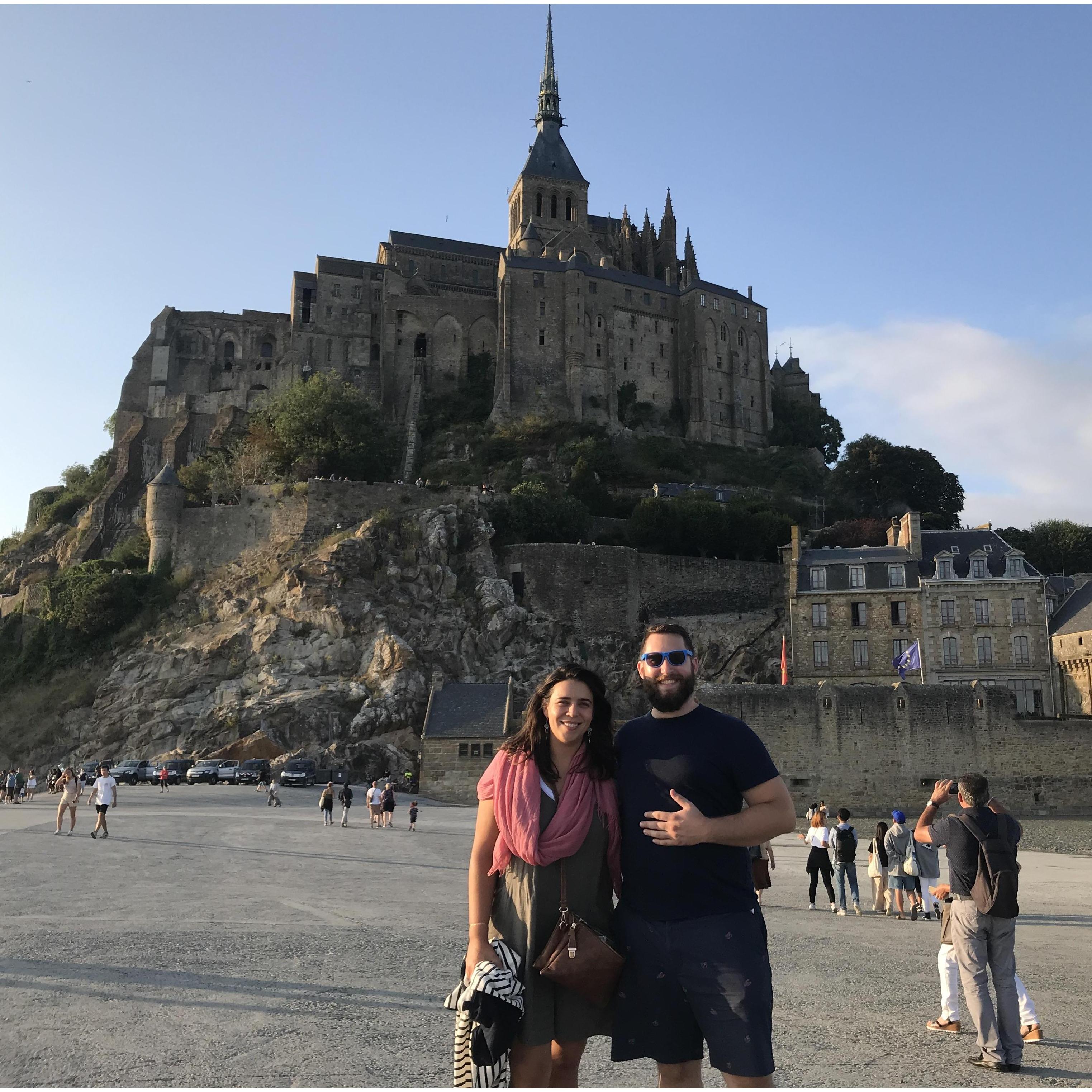 Visiting Mont Saint Michelle in Normandy in 2018.