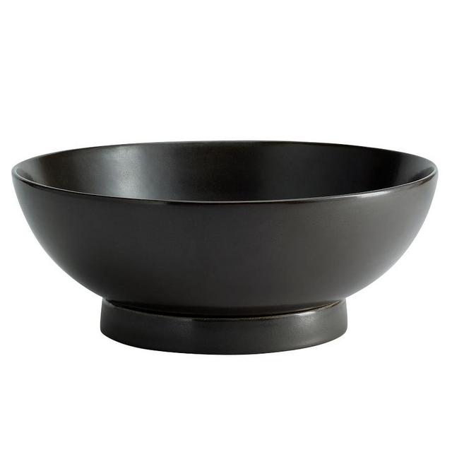 Mason Stoneware Low Footed Serving Bowl - Charcoal