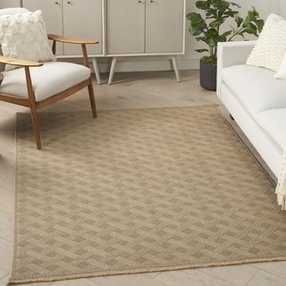 Washable Jute Modern Geometric Area Rug
