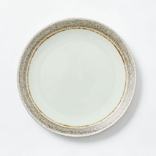 West Elm Gaya Shiny Ash Celadon Dinner Plates (Set of 4)