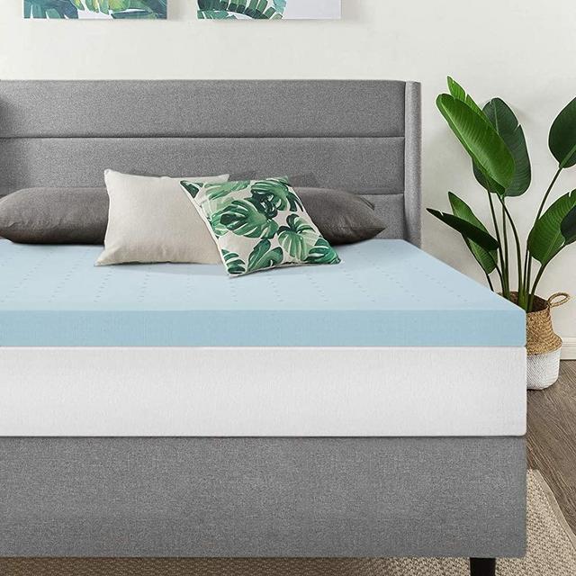 Best Price Mattress 3 Inch Ventilated Memory Foam Topper, Mattress Pad with Cooling Gel Infusion, CertiPUR-US Certified, Queen
