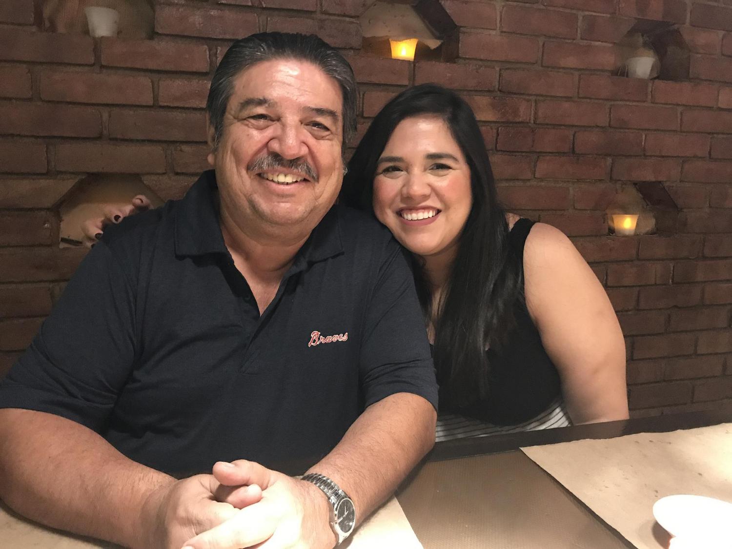 Alba with her Dad, Antonio