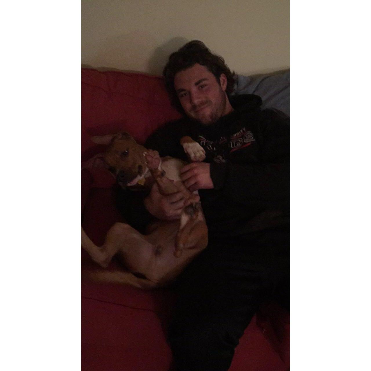 Dylan and his snuggle bug