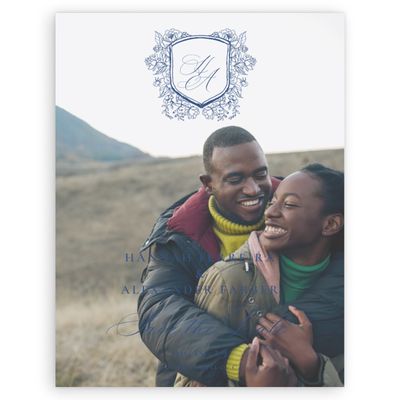 Dusty Cobalt, Blue Wedding Digital Save the Date - Bella Photo