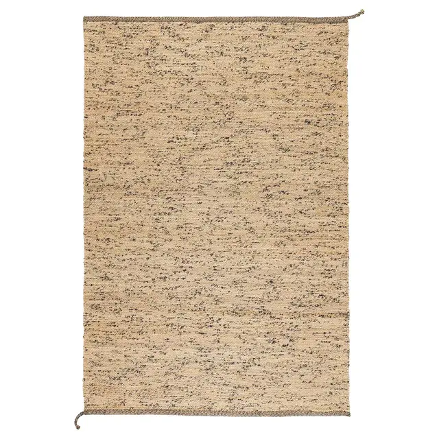 MELHOLT Rug, flatwoven, handmade natural, dark blue, 4 ' 4 "x6 ' 5 "