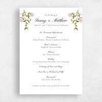 Pink Wedding Program - Villagio