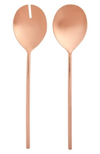 Global Trek Set of 2 Copper Plated Salad Servers