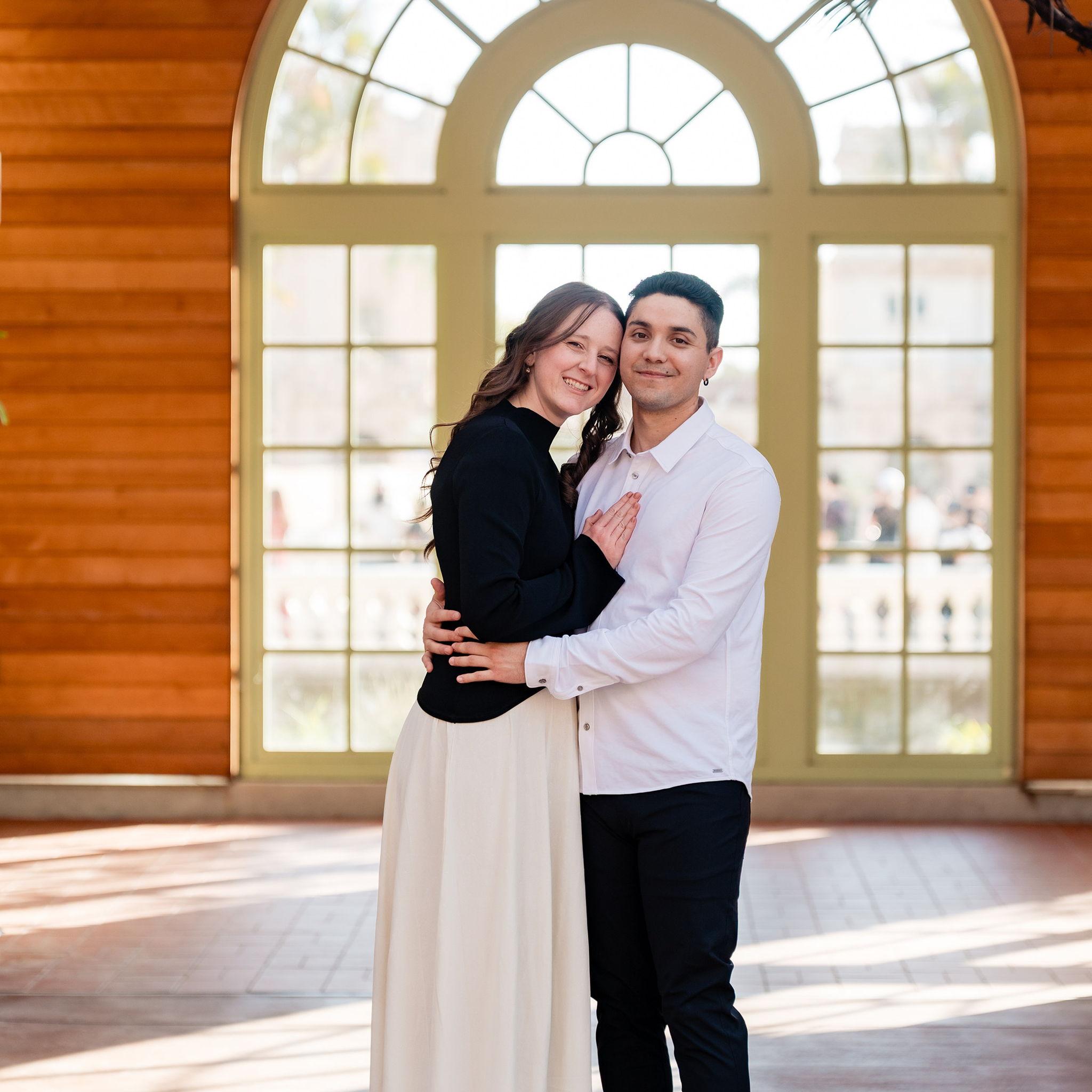 Our wonderful engagement photo session at Balboa Park, San Diego.