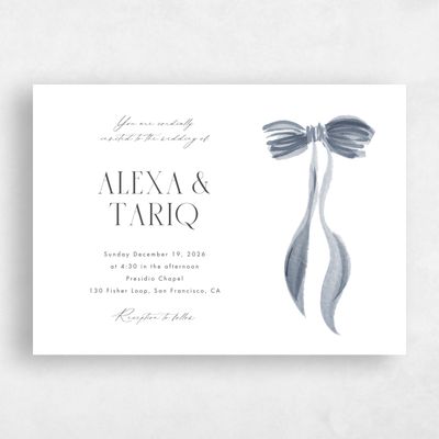 Blue Landscape Wedding Invitation - Brienno Landscape