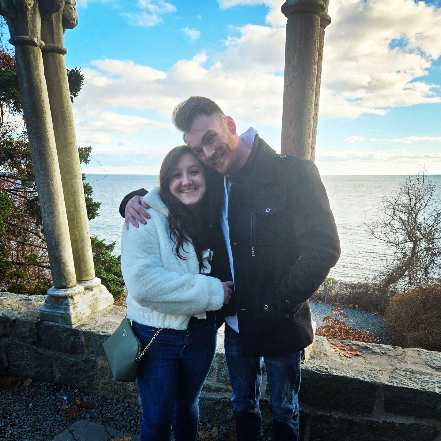 Ryan and Amber revisited the location of their engagement - Hammond Castle - for a few more photos before leaving Massachusetts.