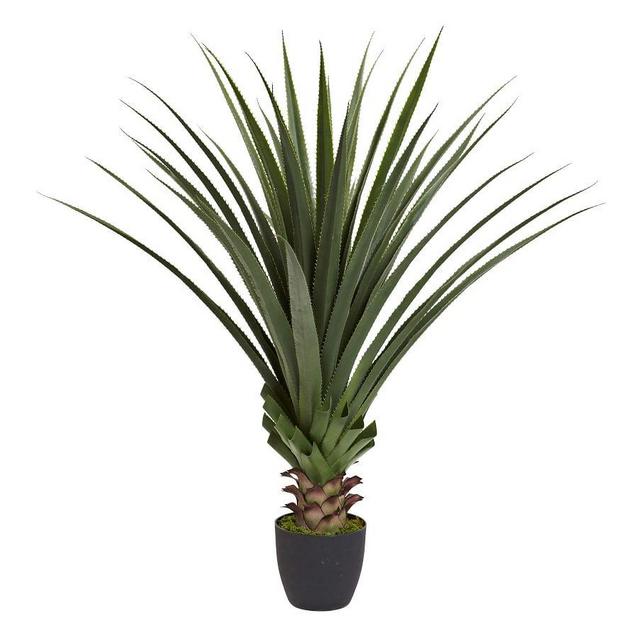 Faux Potted Spiked Agave Plant