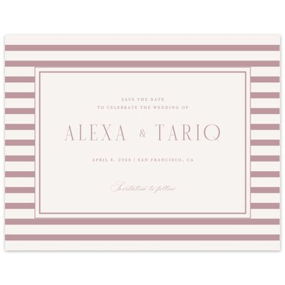 Dusty Rose, Pink Wedding Digital Save the Date - Azelie Landscape