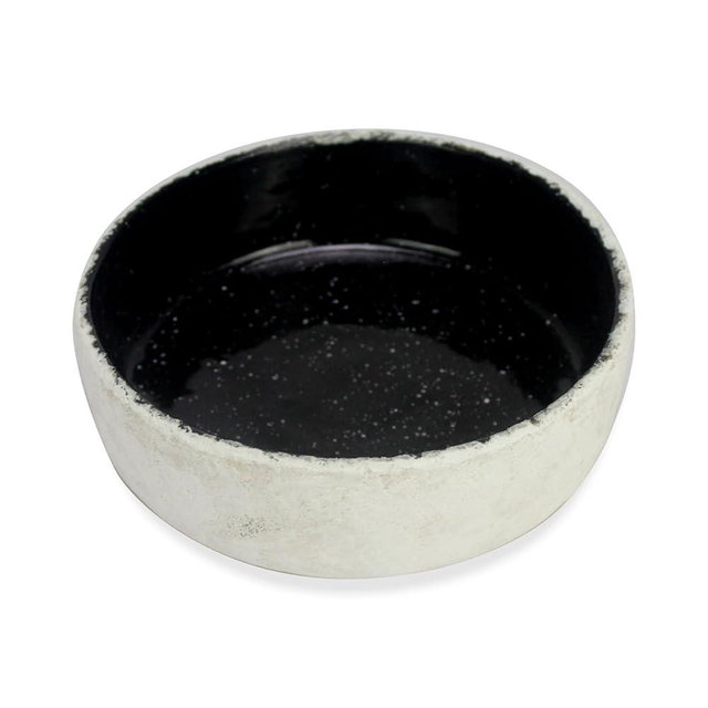 Roro 8 Inch Handmade Ceramic Bowl, Rustic White & Starry Black Speckled, Dishwasher & Microwave Safe for Pasta, Cereal, Salad, Soup, Noodles
