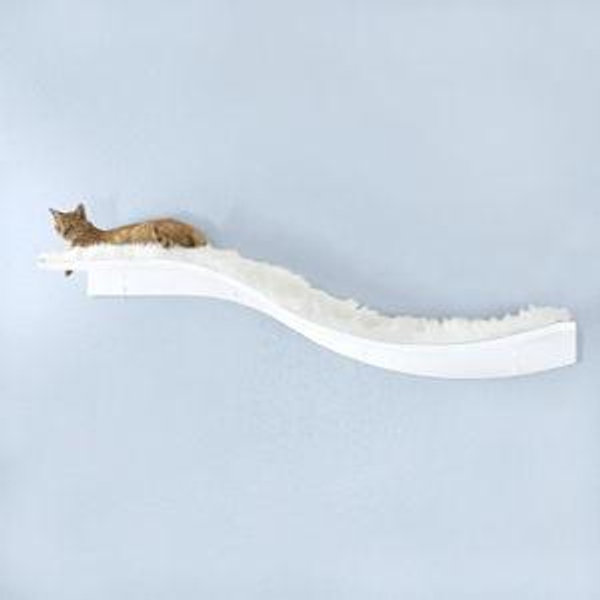 The Refined Feline Lotus Branch Wall Mounted Cat Wall Shelf