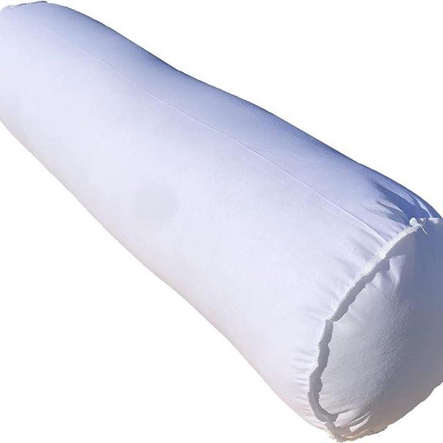 Pillowflex Bolster Pillow (8"x40") - Round Roll Pillow Bolster Insert, Plush Polyester-Filled Insert for Decorative Shams, Odorless, Lint and Dust-Free Polyester Filling, No Lumps - (White)