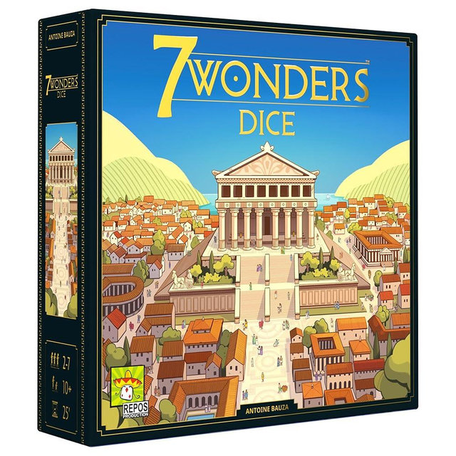7 Wonders Dice Game - Build Marvels, Advance Science & Trade, Ancient Civilization Strategy Game for Families, Kids & Adults, Ages 10+, 3-7 Players, 30 Minute Playtime, Made by Repos Production