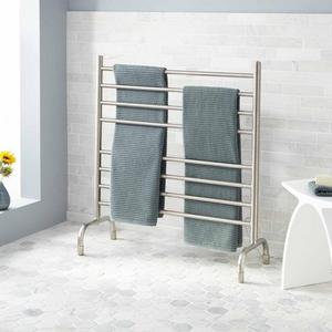33" Contemporary Freestanding Plug-In Towel Warmer - Polished Chrome