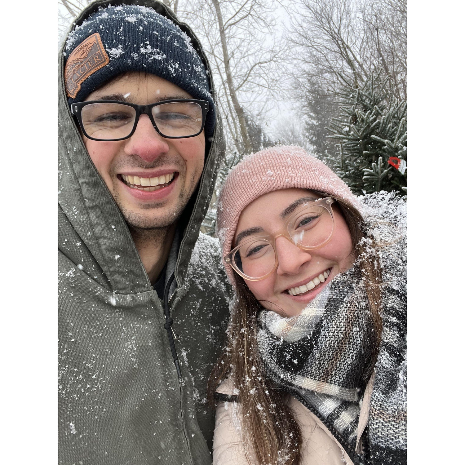 During a Herppich family annual Christmas tree farm trip