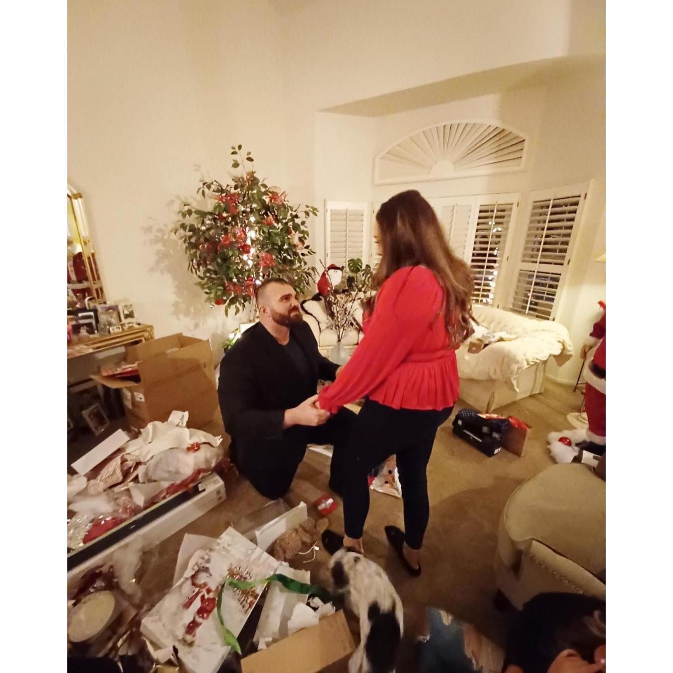 Christmas Eve 2022, when Mikey popped the question!