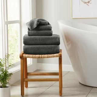 Acacia 6-Piece Cotton Textured Bath Towel Set