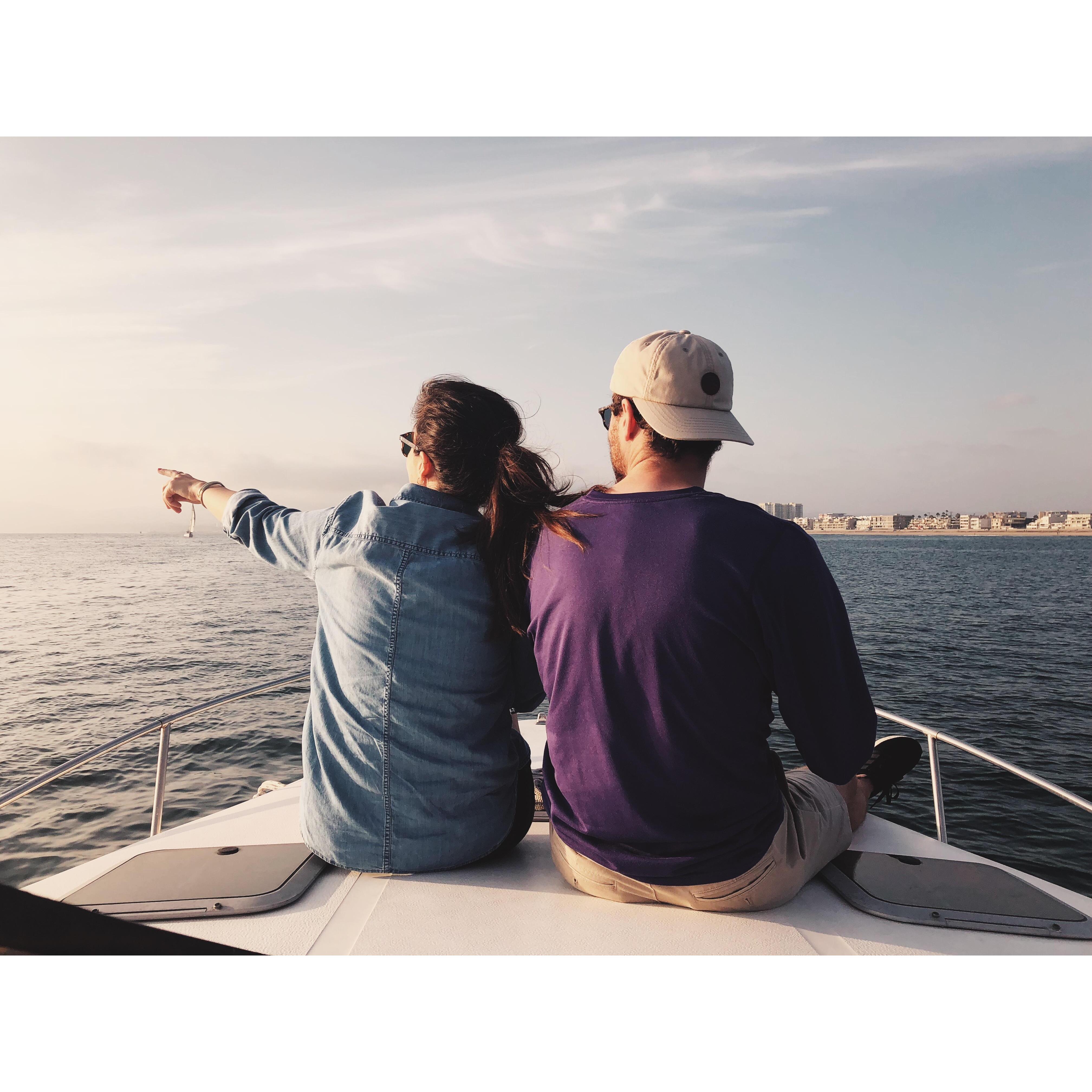 For the record, I was pointing out Catalina Island, not posing