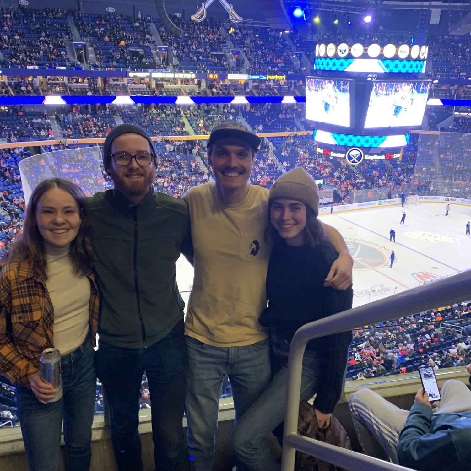Hanging with good Toronto friends while seeing the Sabers play hockey.