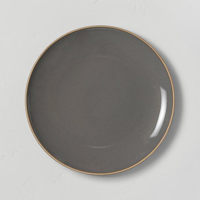 Stoneware Exposed Rim Dinner Plate Gray - Hearth & Hand™ with Magnolia