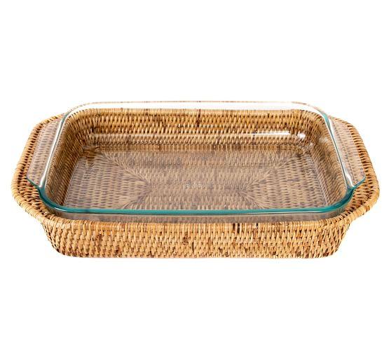 Tava Handwoven Rattan Rectangular Baker