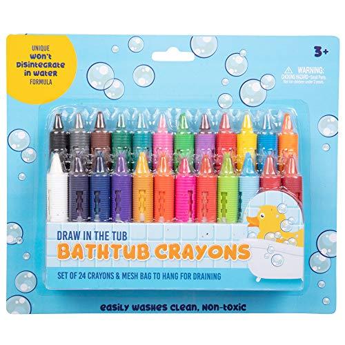 Bath Crayons Super Set - Set of 24 Draw in The Tub Colors with Bathtub Mesh Bag