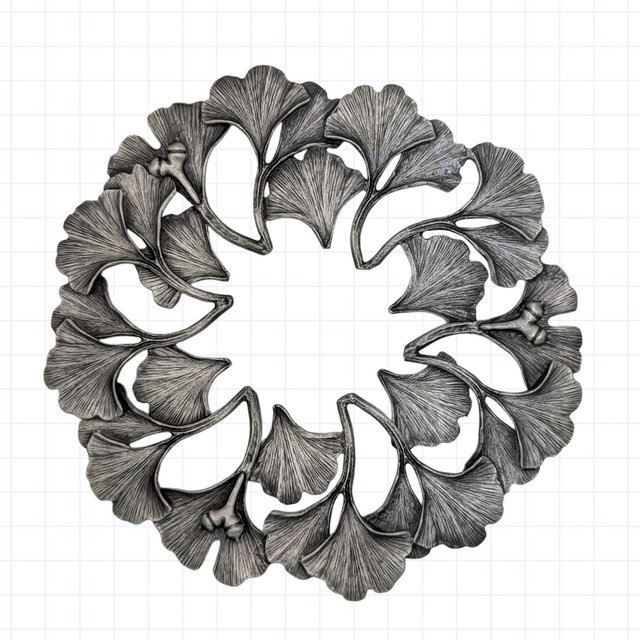 Ginkgo Pewter Trivet Home Decor Inspired by Nature