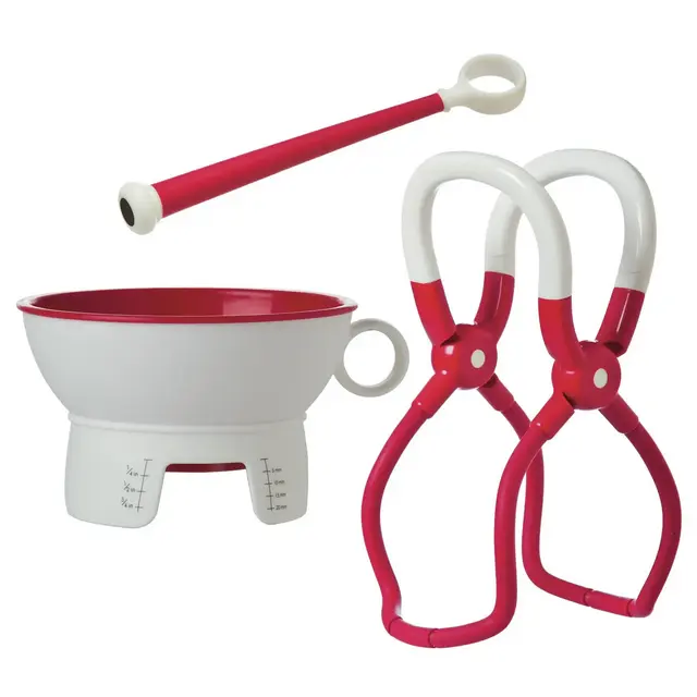 Prepworks Canning Essentials: 3-Piece Canning Tools Set with Funnel & Jar Lifter, Dishwasher-Safe