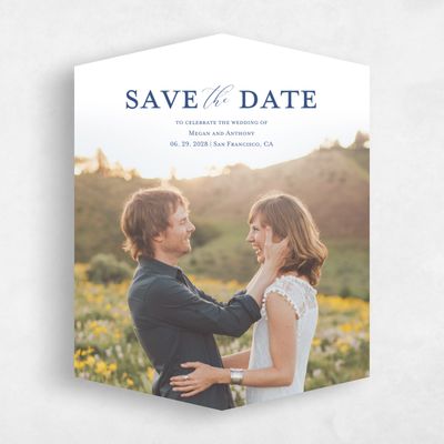 Blue Diamond Wedding Save the Date - Delana Portrait